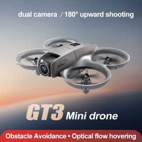 GT3 Small Unmanned Aerial Vehicle, Optical Flow Hovering, Stable Flight, Propeller Protection, Safe Flight, Equipped With Dual Cameras, Electrica (Option: GT3Dual CameraOne Battery)