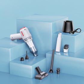Cordless Vacuum Cleaner; Handheld Rechargeable Car Vacuum With Charging Dock; Strong Suction Portable Mini Vacuum; Wet Dry Vacuum Cleaner For Car (Color: White)