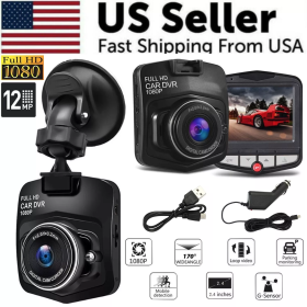2.4 Inch Full HD 1080P Dash Cam, Car DVR Front Or Rear Camera Night Vision G Sensor (Color: Black)
